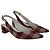 Décolleté Mansur Gavriel Check Slingback a punta in tela rossa - vista 2