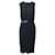 Max Mara Leisure Vestido tipo túnica de punto plisado Bacco en acetato negro Fibra de celulosa  ref.724326