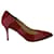Charlotte Olympia Pointed-Toe Pumps in Pink and Red Suede  Python print  ref.724333