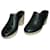 Autre Marque Clogs Black Leather Wood  ref.725365