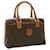 Céline CELINE Macadam Canvas Hand Bag PVC Leather Brown Auth lt678  ref.725876