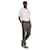Hermès Pantalon von Hermes zum Joggen mit neuen Details in grauem Leder Baumwolle Kaschmir  ref.725996