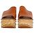 Chloé Mules con zeppa in pelle Camille marrone - vista 2