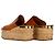 Chloé Mules con zeppa in pelle Camille marrone - vista 3