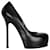 Sapatos de couro pretos Saint Laurent  ref.726120