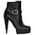 Fendi Black Leather Ankle Boots with Heels  ref.726625
