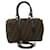 FENDI Zucca Canvas Hand Bag 2way Brown Black Auth 33206 Cloth  ref.726696