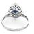 Autre Marque Zentraler Saphir-Platinring mit Diamanten Blau - Ansicht 4