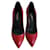 Zapatos de tacón rojos de Saint Laurent Roja Cuero  ref.726998