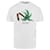 T-shirt girocollo Palm Angels con albero di palma spezzato Bianco Cotone  ref.727104