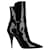 Saint Laurent Kiki Patent Leather Ankle Boots Black  ref.727241