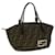 FENDI Zucca Canvas Hand Bag Brown Auth fm1810 Cloth  ref.727666