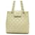 VINTAGE CHANEL HANDBAG CABAS SHOPPING LOGO CC QUILTED LEATHER TOTE BAG Cream  ref.728375