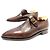 CHAUSSURES CORTHAY ARCA JOUVET 8.5 42.5 BOUCLES CUIR MARRON LEATHER SHOES