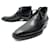 Yves Saint Laurent SAINT LAURENT SCARPE STIVALI 582336 WYATT T39 stivali di pelle nera Nero  ref.728496