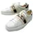 NINE GUCCI ACE STRIP SHOES 523469 Sneakers 9.5 43.5 LEATHER SNEAKERS SHOES White  ref.728535