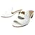 Hermès HERMES MONA ANCHOR CHAIN SHOES 36.5 WHITE LEATHER SANDALS SHOES  ref.728546