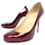 CHRISTIAN LOUBOUTIN FIFI PUMPS 39 BURGUNDY PATENT LEATHER SHOES Dark red  ref.728650