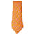 Hermès Orangefarbene Krawatte mit Katzen- und Mäusedruck Seide  ref.729190