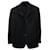 Armani Collezioni Blazer à simple boutonnage en laine noire Cachemire  ref.729541