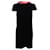 Maje Contrast Neck Shift Dress in Black Acetate Cellulose fibre  ref.729570