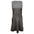 Tory Burch Ärmelloses Kleid mit geometrischer Stickerei aus schwarzer und weißer Baumwolle  ref.729583