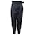 A.L.C Pantalone ALC con cintura in acetato nero Fibra di cellulosa  ref.729626