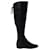 Sergio Rossi Back Thigh Lace Knee High Boots in Black  Leather  ref.729736