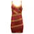 Herve Leger Bandage Dress in Orange Rayon Cellulose fibre  ref.729781