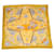 Hermès HERMES CARRE 90 BALADE OCEANE Scarf Silk Yellow Orange Auth ac1338  ref.730064