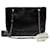 Chanel Shopping Cabas bag in black partially quilted lambskin Leather  ref.730251