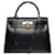 Hermès Bella borsa Hermes Kelly 28 tracolla in pelle scatola nera, Nero  ref.730339