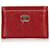 Portacarte Chanel Camelia Rossa Rosso Pelle  ref.730366
