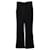 Chanel Flared Trousers in Black Wool Boucle   ref.730461