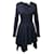 Alexandre Vauthier Kleid mit Wasserfallsaum aus schwarzer Viskose Zellulosefaser  ref.730472