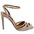Ralph Lauren Ankle Strap Peep Toe Heels aus beigem Wildleder