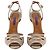 Ralph Lauren Ankle Strap Peep Toe Heels aus beigem Wildleder - Ansicht 3