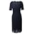 Dolce & Gabbana Spitzenkleid mit eckigem Ausschnitt aus schwarzer Viskose Zellulosefaser  ref.730495