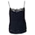 Diane Von Furstenberg Spitzenschimmer-Unterhemd aus schwarzer Seide  ref.730503