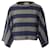 Brunello Cucinelli Suéter de punto a rayas en lana de cachemir topo/azul Cachemira  ref.730510