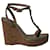 Jimmy Choo Naima Jeweled Platform Wedge Sandals in Beige Suede Grey  ref.730548