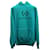 Sudadera con capucha y estampado de logotipo Balenciaga en algodón verde  ref.730565