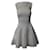 Alaïa Alaia Open Work Knitted Flared Dress in White Viscose Cellulose fibre  ref.730570