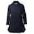 Miu Miu Ruffle Pea Coat in Black Wool  ref.730597