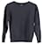 Suéter de cuello redondo con logotipo de Balenciaga en algodón negro  ref.730645