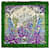 Sublime carré Hermès "Sichuan" Soie Vert Violet  ref.730783