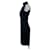 Autre Marque sleeveless black rayon and wool blend dress Zip closure neckline Silk Synthetic  ref.731127