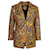 Jaqueta estampada de seda Hermès com bordado metálico  ref.731260