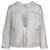 Jaqueta transparente Chanel com bordado de renda branca Branco  ref.731262