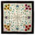 Pañuelo Gucci vintage con estampado de hiedra y borde en seda Multicolor  ref.731904
